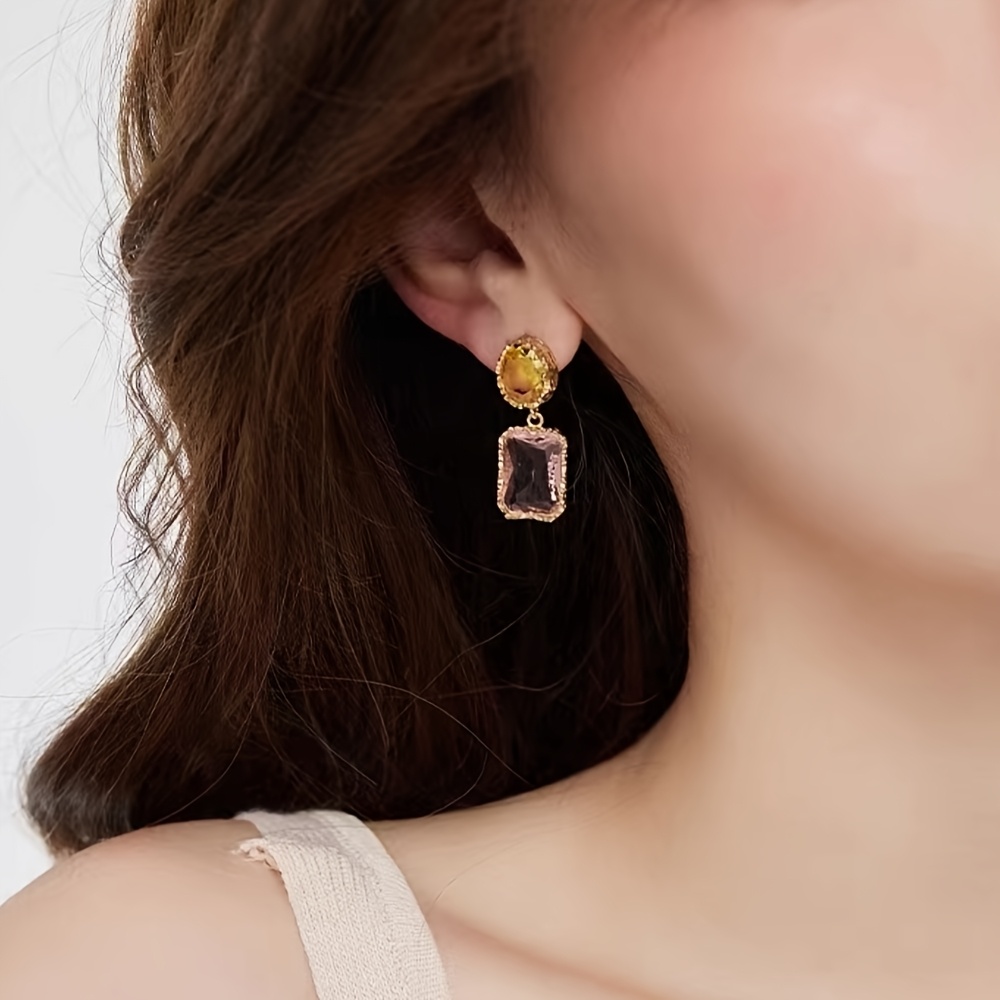 Colorful Asymmetrical Pendant Earrings for Women